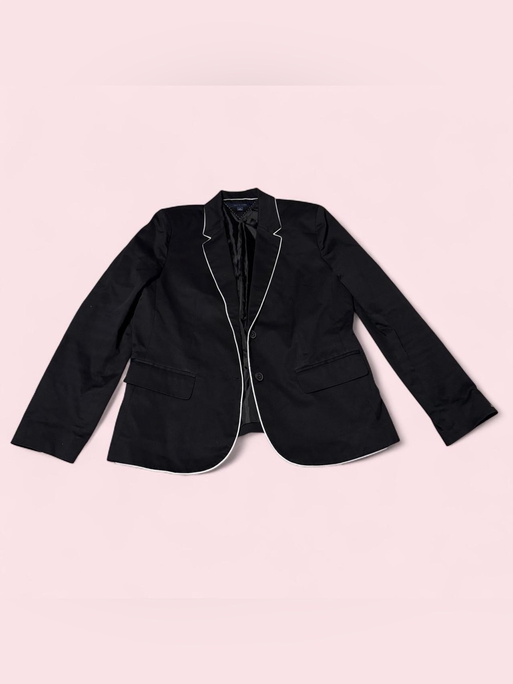 Tommy Hilfiger Black Blazer with White Piping